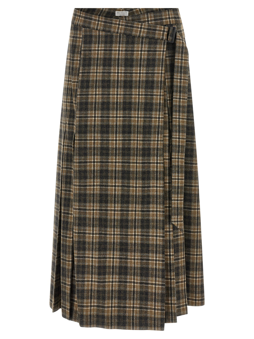 Brunello Cucinelli Brown Virgin Wool Mini Skirt