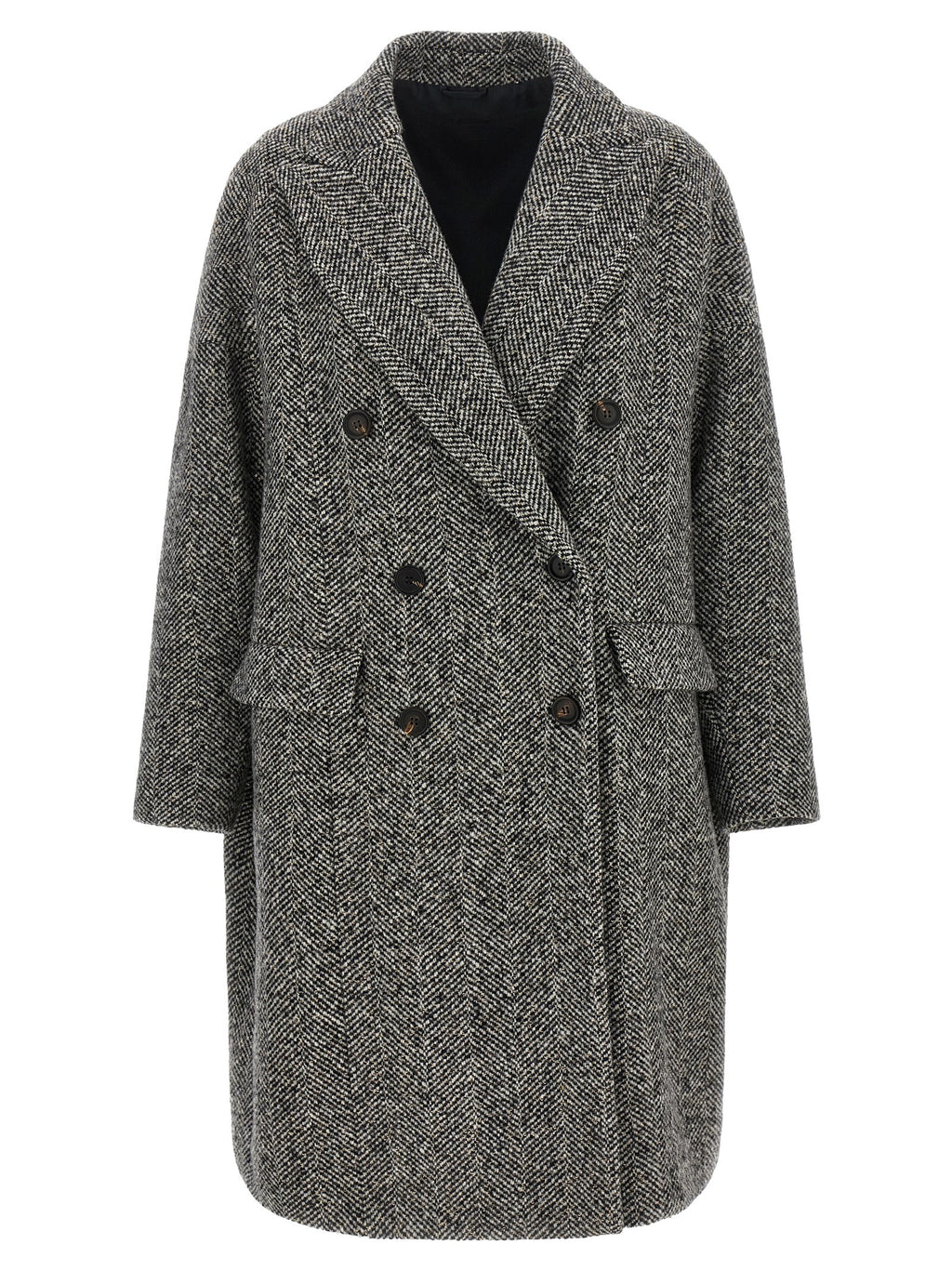 Brunello Cucinelli Gray Virgin Wool Coat
