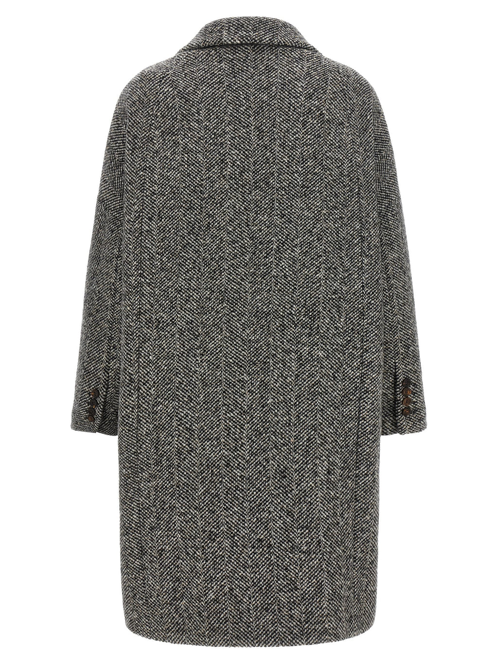 Brunello Cucinelli Gray Virgin Wool Coat