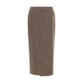 Giorgio Armani Brown Silk Long Skirt