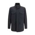 Brioni Blue Wool Oves Aries Full-Length Jacket