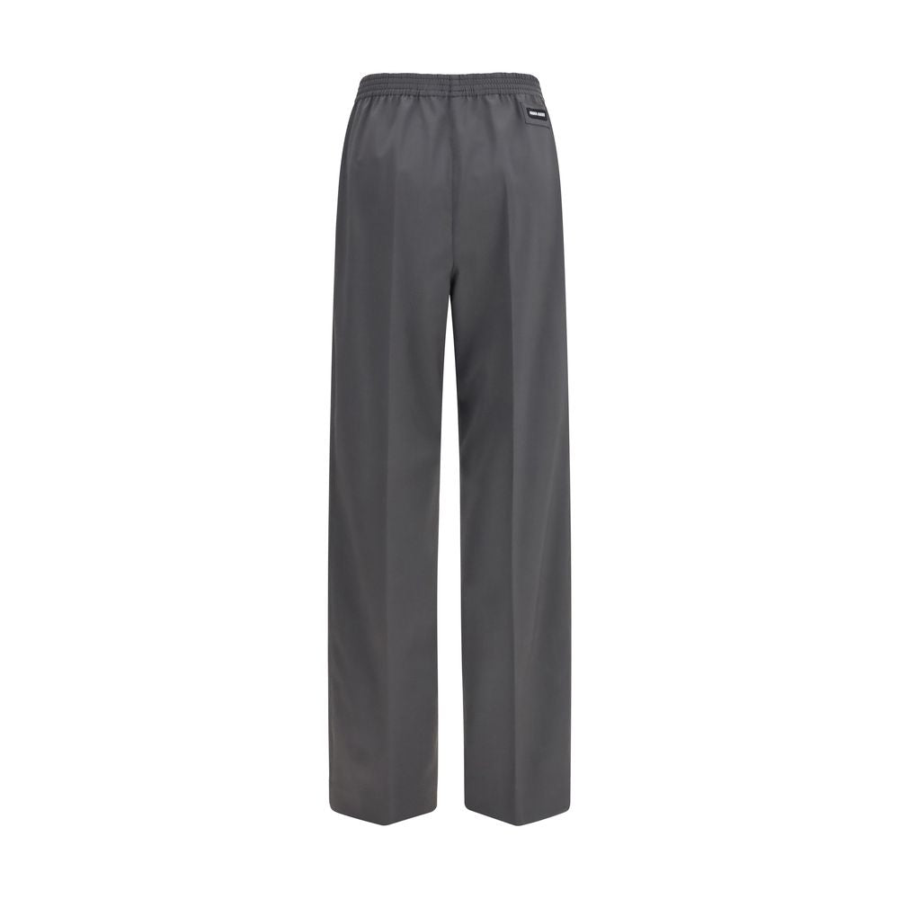 Miu Miu Gray Wool Oves Aries Casual Pants