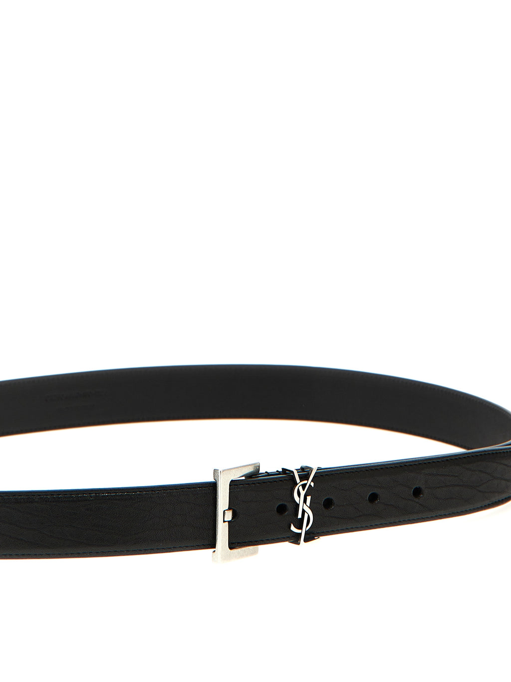 Saint Laurent Black Leather Regular Belt