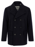 Burberry Blue Wool Coat