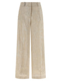 Peserico Beige Viscose Casual Pants