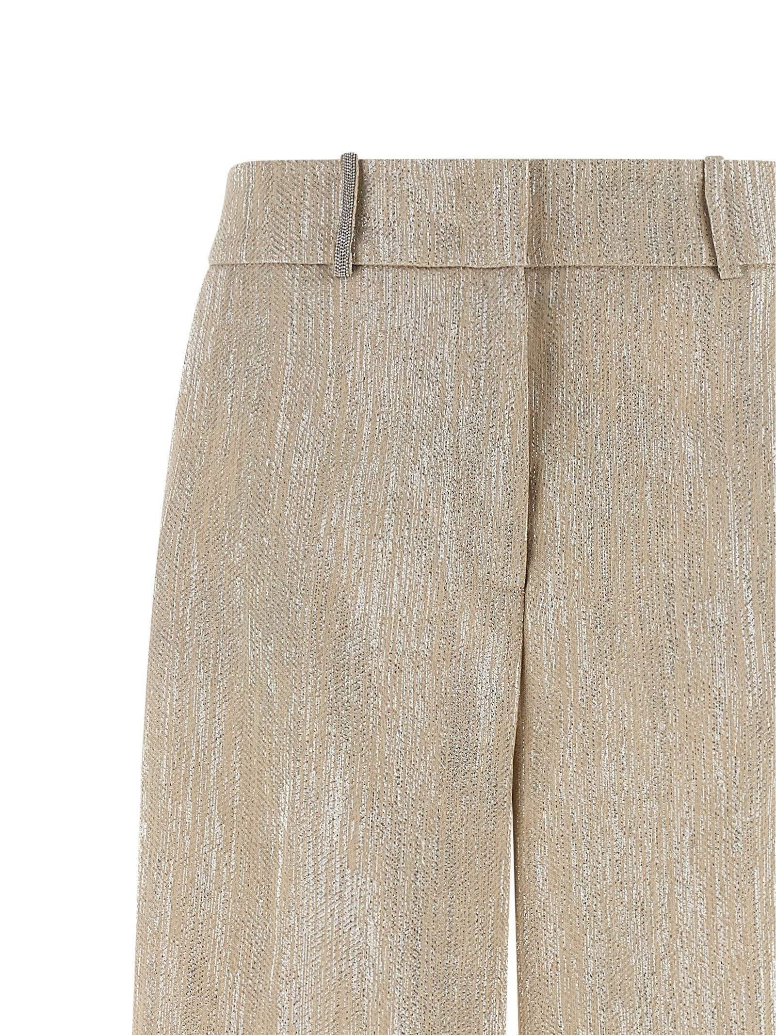 Peserico Beige Viscose Casual Pants