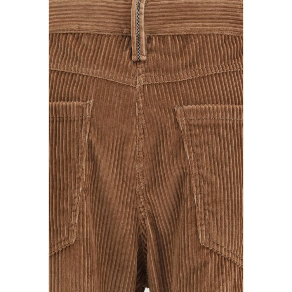 Brunello Cucinelli Brown Cotton Casual Pants