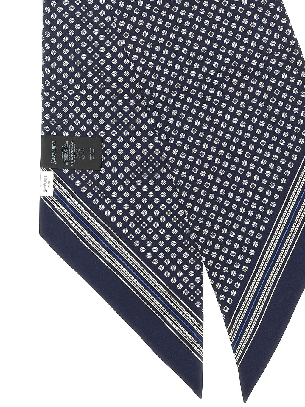 Saint Laurent Blue Silk Foulard