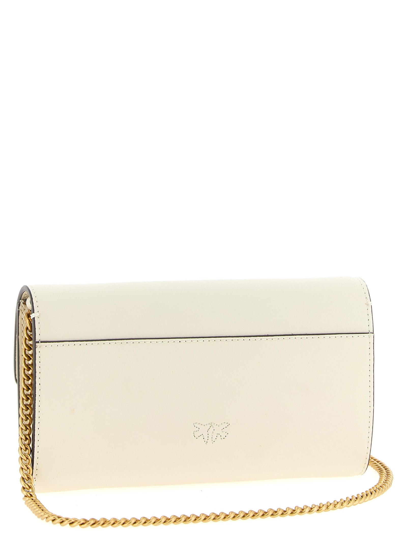 PINKO White Calfskin Cardholder