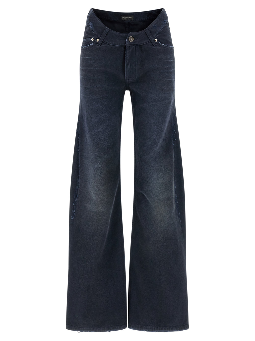 Balenciaga Blue Cotton Flared Jeans