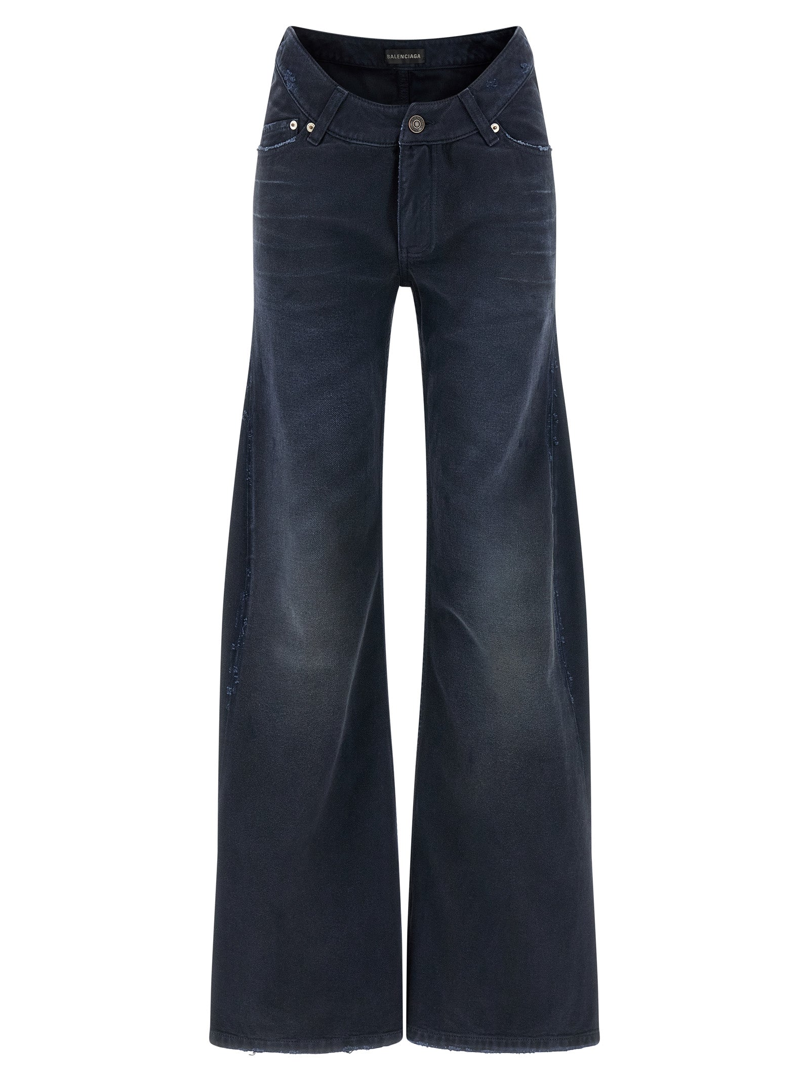 Balenciaga Blue Cotton Flared Jeans