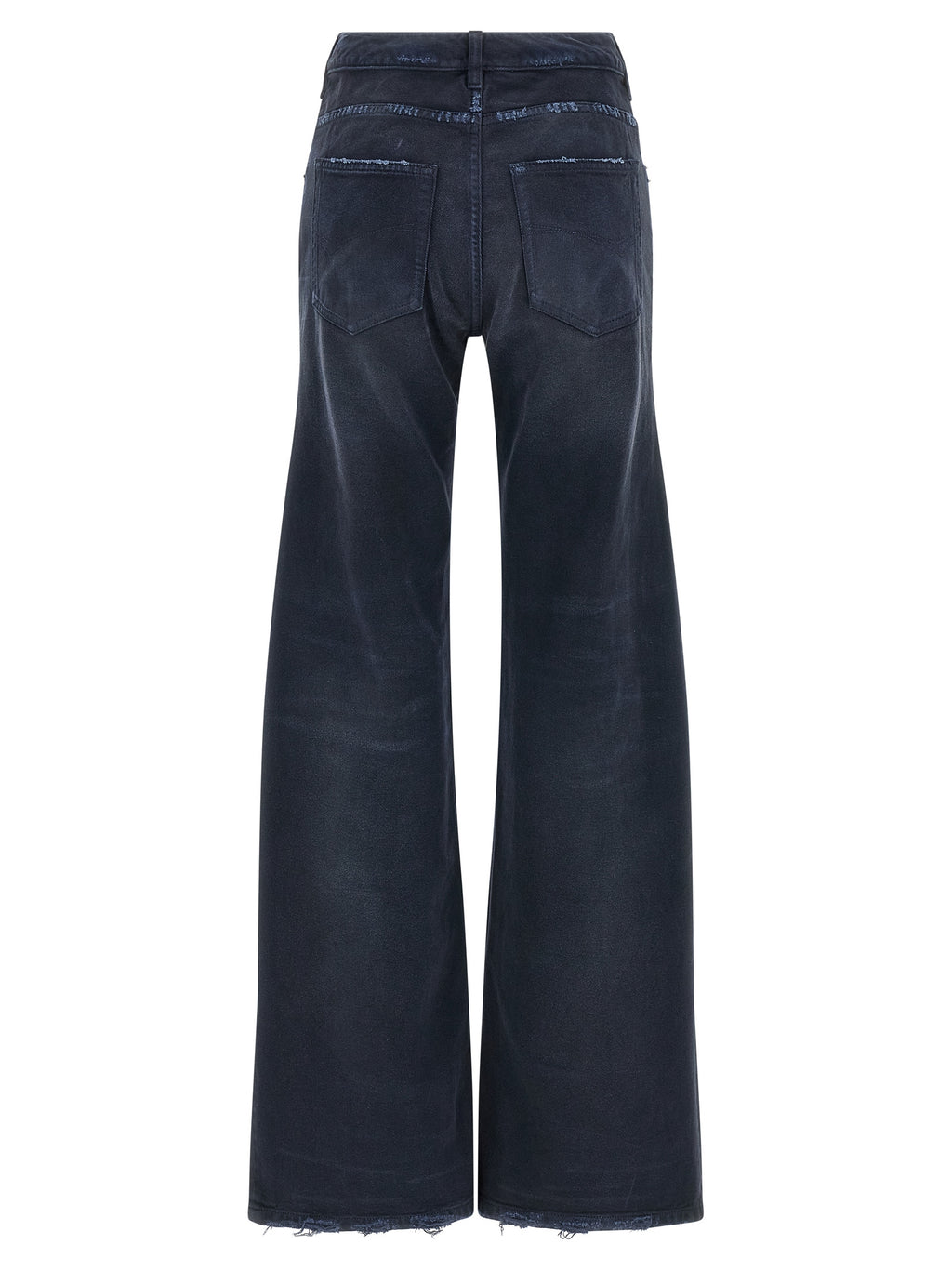 Balenciaga Blue Cotton Flared Jeans