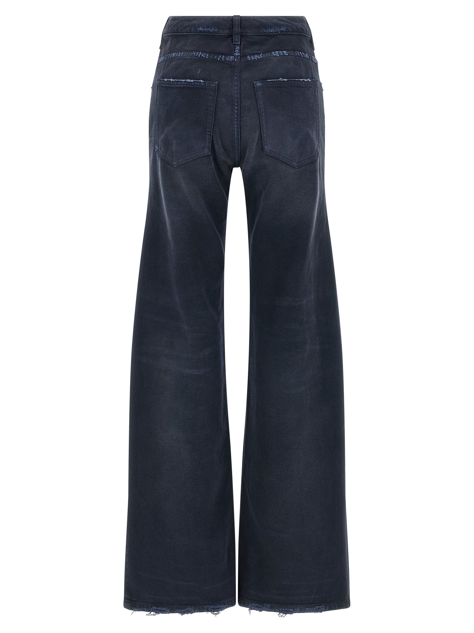Balenciaga Blue Cotton Flared Jeans