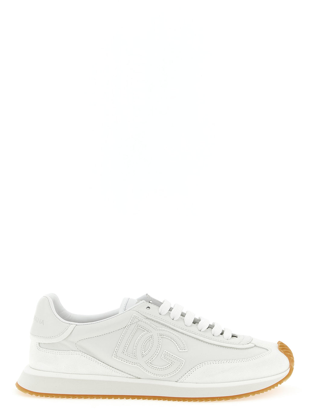 Dolce & Gabbana White Calfskin Low Top Sneakers