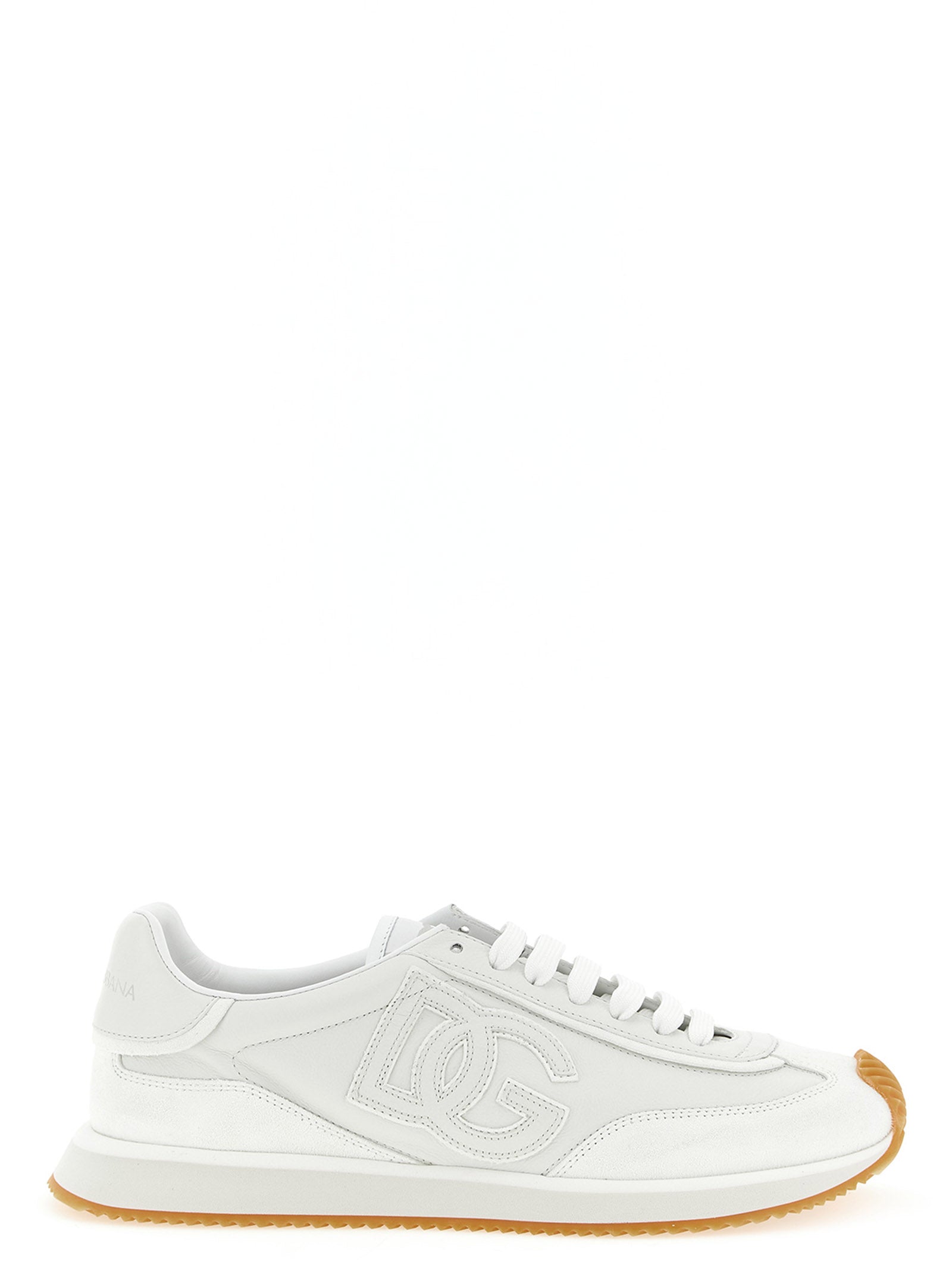 Dolce & Gabbana White Calfskin Low Top Sneakers