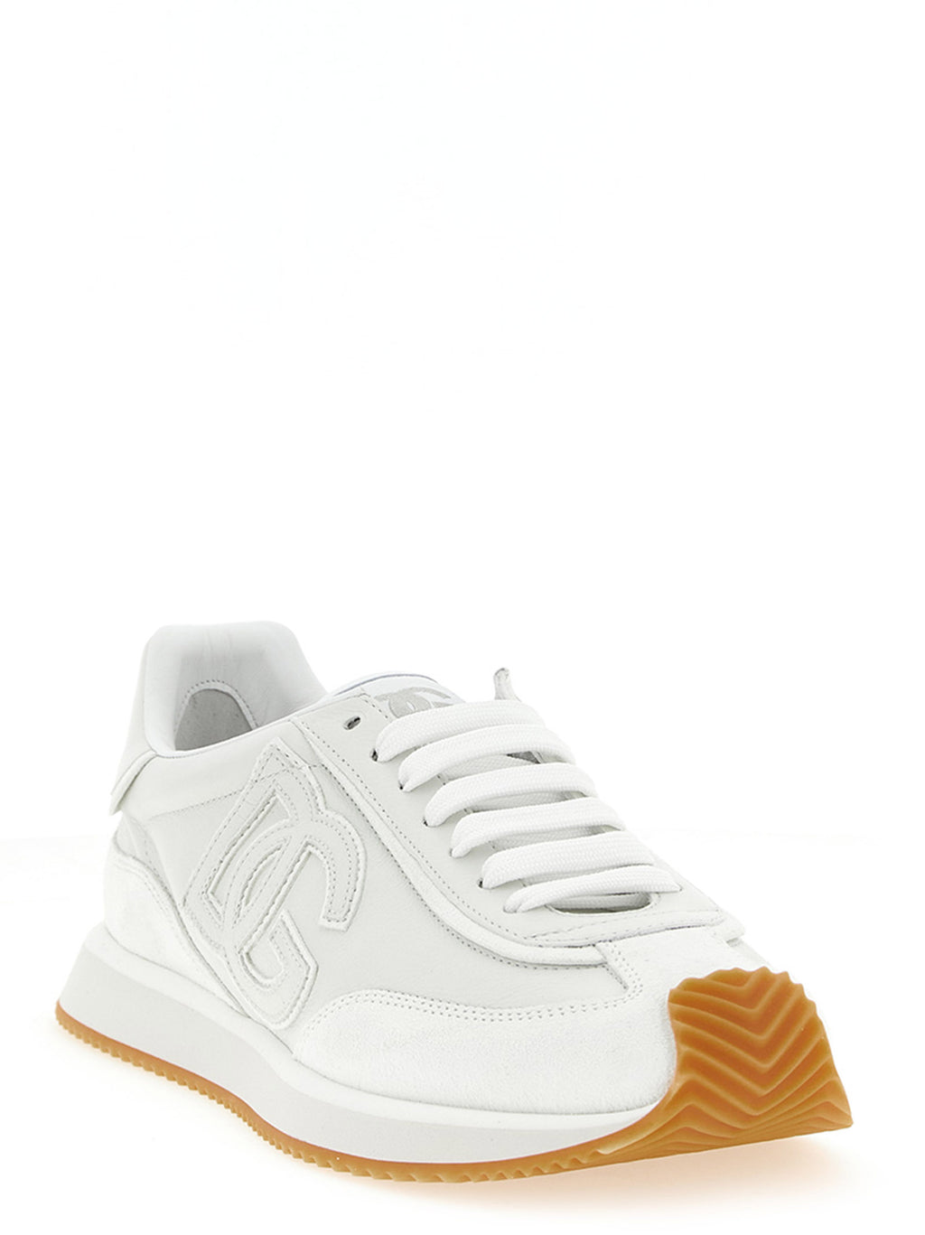 Dolce & Gabbana White Calfskin Low Top Sneakers