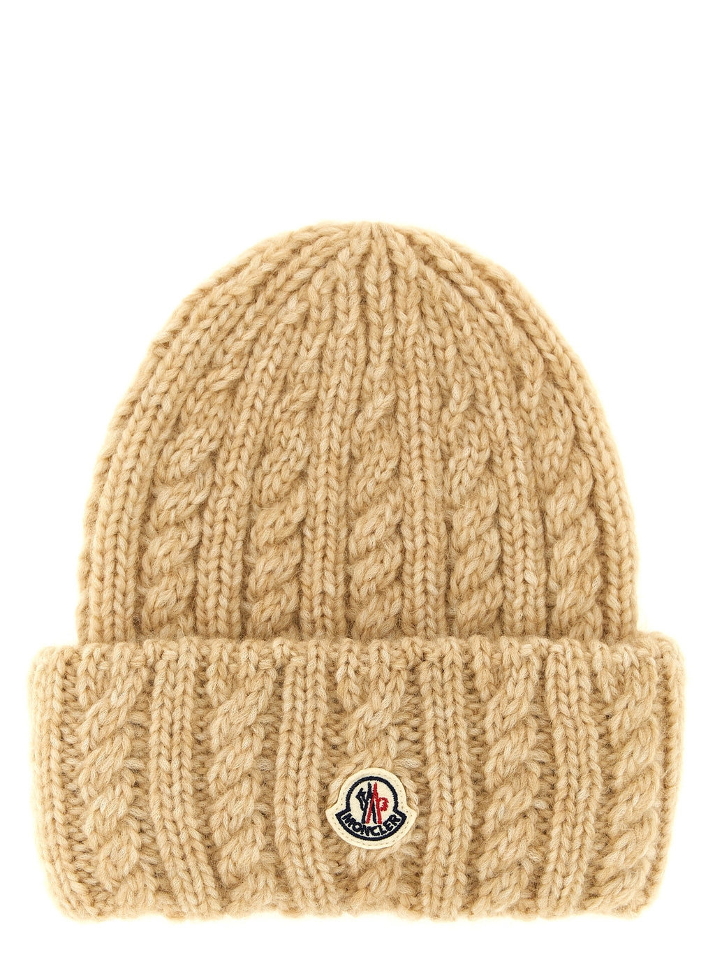 Moncler Beige Alpaca Leather Beanie