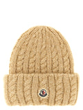 Moncler Beige Alpaca Leather Beanie