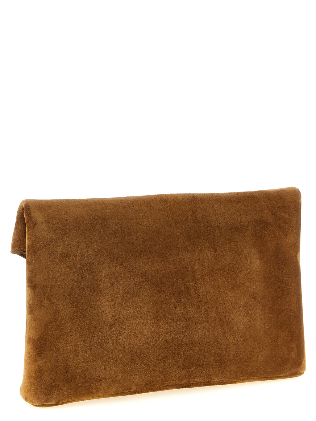 Saint Laurent Brown Calfskin Clutch Bag