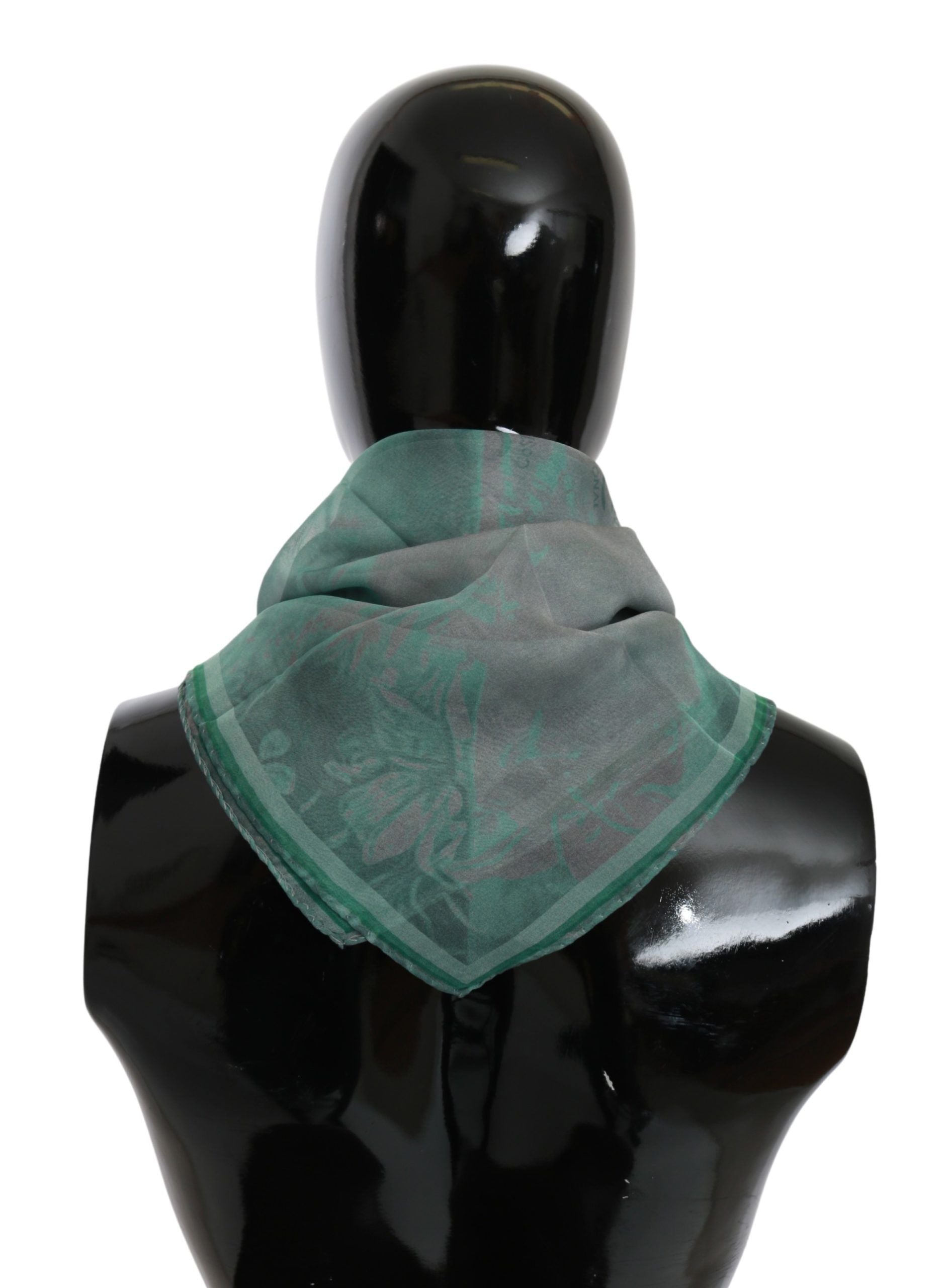 Costume National Grüner Seidenschal Foulard Wickelschal