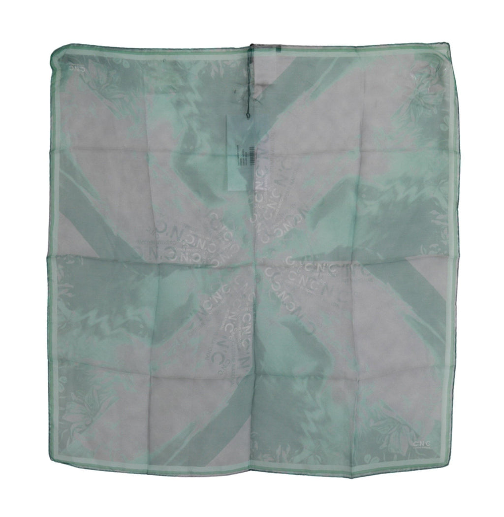 Costume National Grüner Seidenschal Foulard Wickelschal