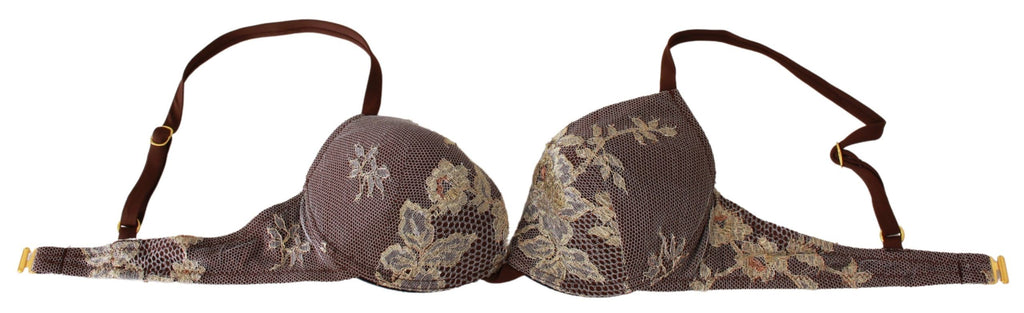 PINK MEMORIES Braune Spitze Beachwear Zweiteiliger Bikini-Badeanzug