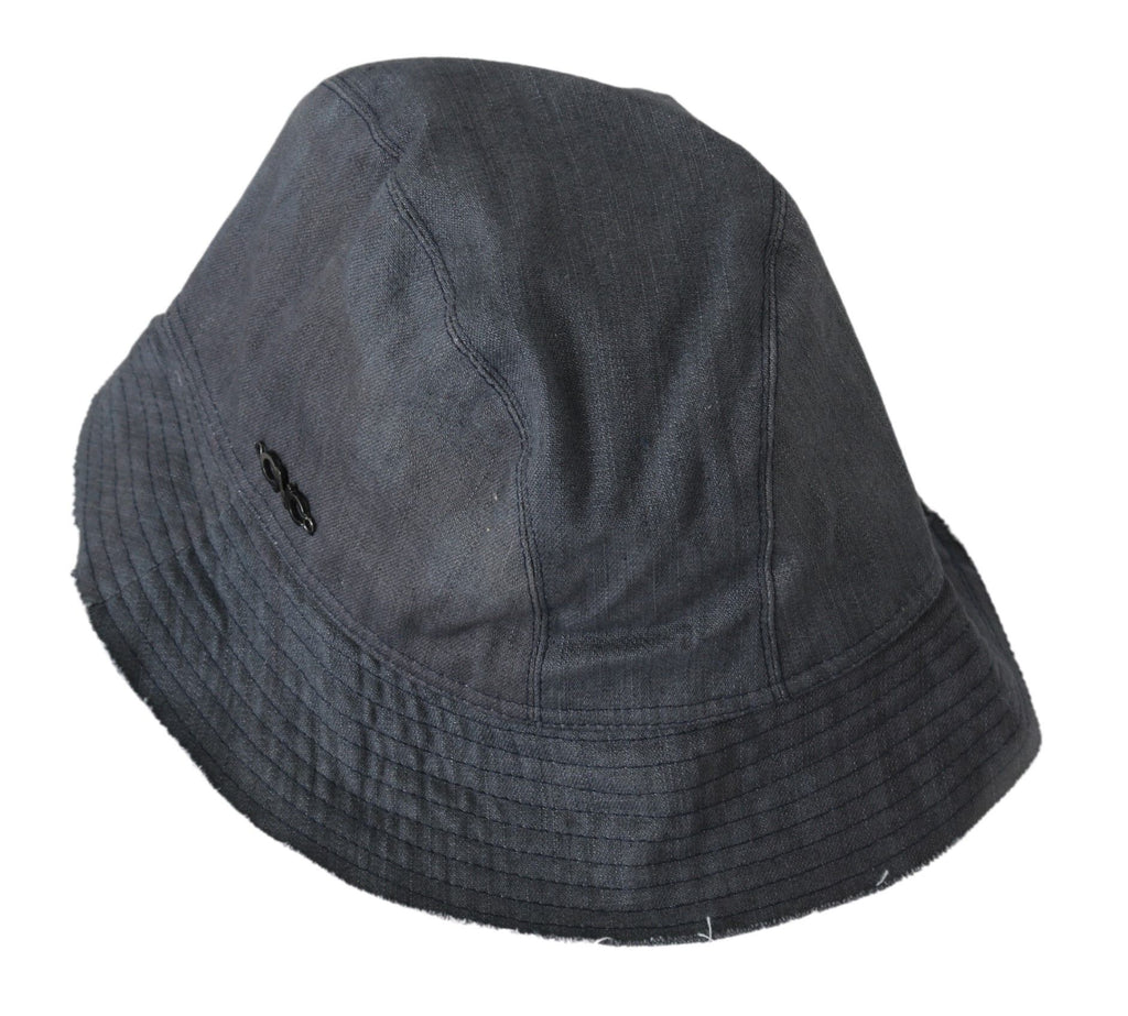 Costume National Schwarz gewaschene breite Krempe Outdoor Eimer Hut