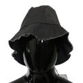 Costume National Schwarz gewaschene breite Krempe Outdoor Eimer Hut