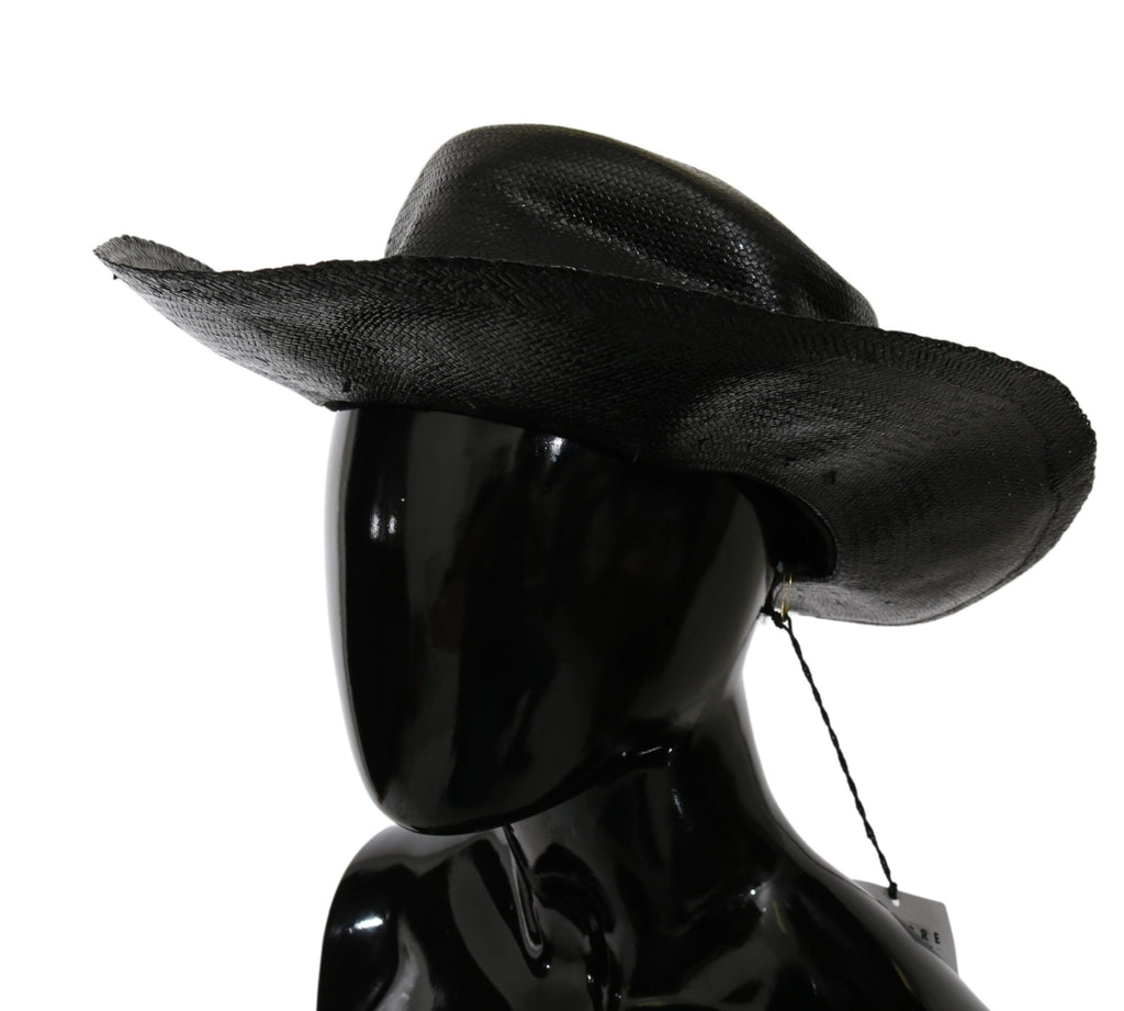 Costume National Schwarzer Cowboyhut mit breiter Krempe