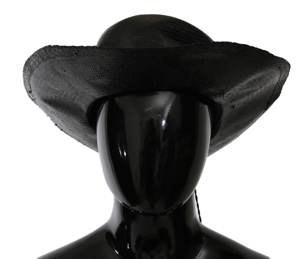 Costume National Schwarzer Cowboyhut mit breiter Krempe