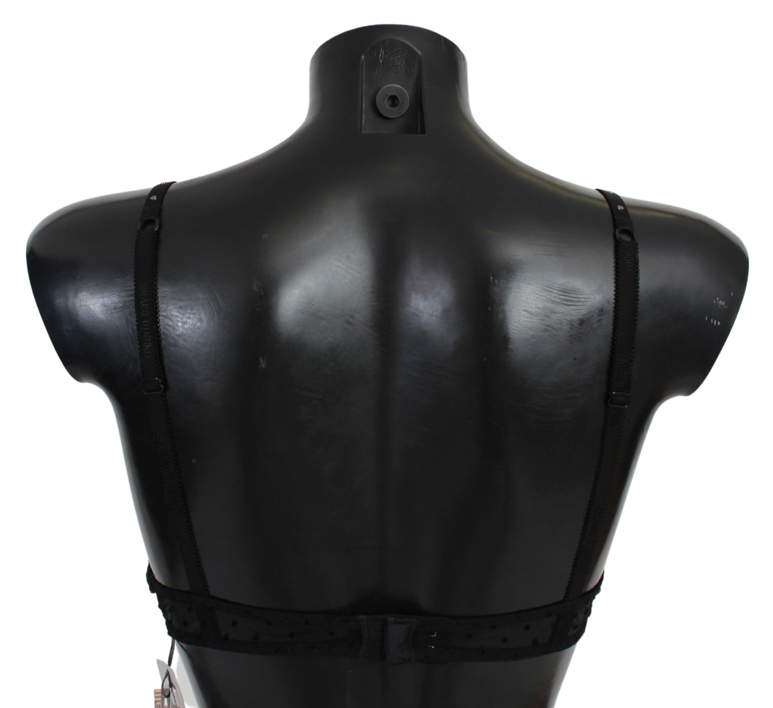 Roberto Cavalli Black Pink Lace Push Up Bra Underwear