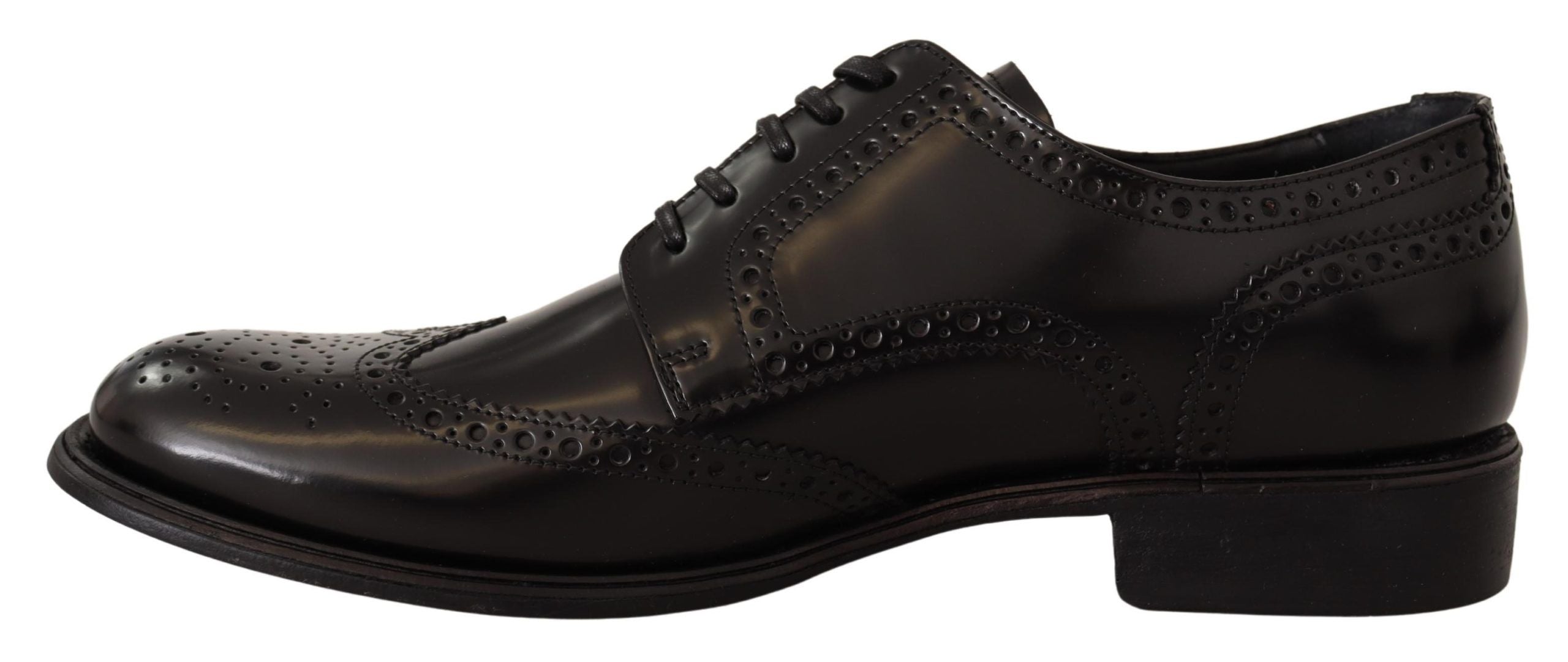 Dolce & Gabbana Schwarze Leder Oxford Wingtip Formelle Schuhe
