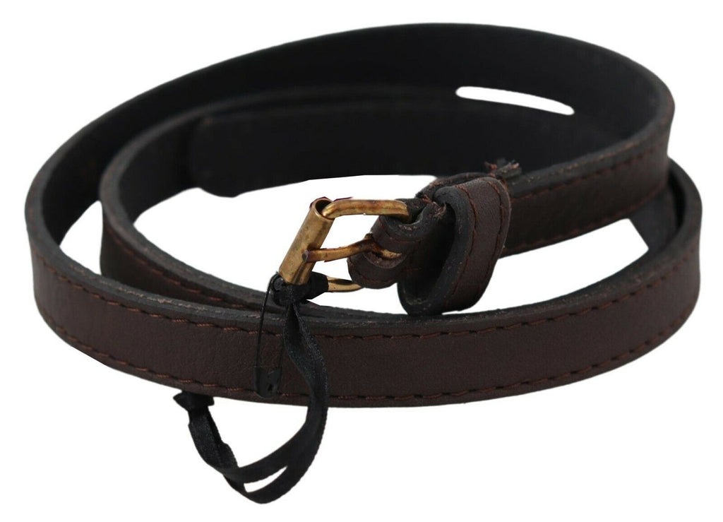 MILA SCHÖN Braunes echtes Leder Skinny Mode Dunkel