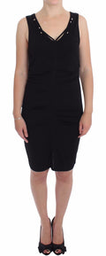 Roccobarocco Schwarzes Stretch Wiggle Pencil Etuikleid Bodycon Kleid