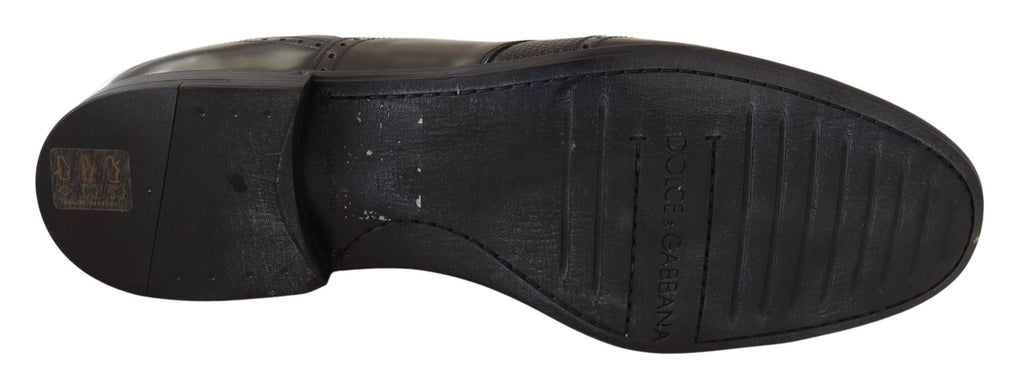 Dolce & Gabbana Braune Eidechsenhaut Leder Oxford Dress Schuhe