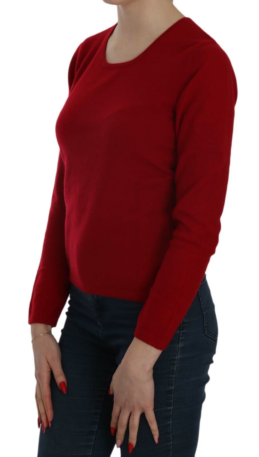 MILA SCHÖN Roter Rundhals-Pullover Kaschmirpullover