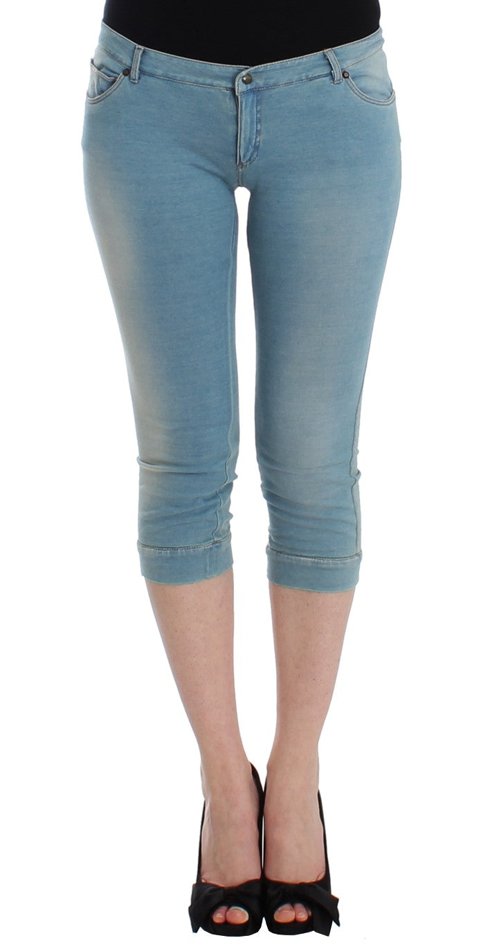 Ermanno Scervino Blaue Capri-Hose Gekürzte Jeans