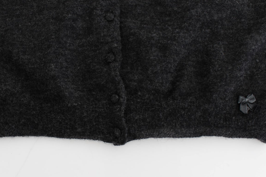 Ermanno Scervino Grauer Strickpullover aus Wolle