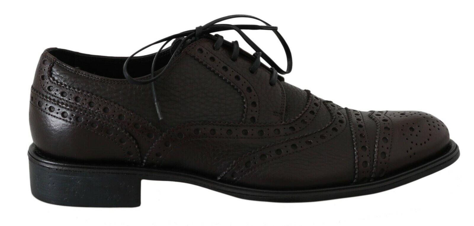 Dolce & Gabbana Braune Leder Wingtip Derby Formelle Schuhe