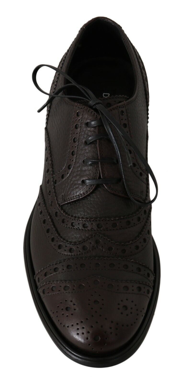 Dolce & Gabbana Braune Leder Wingtip Derby Formelle Schuhe
