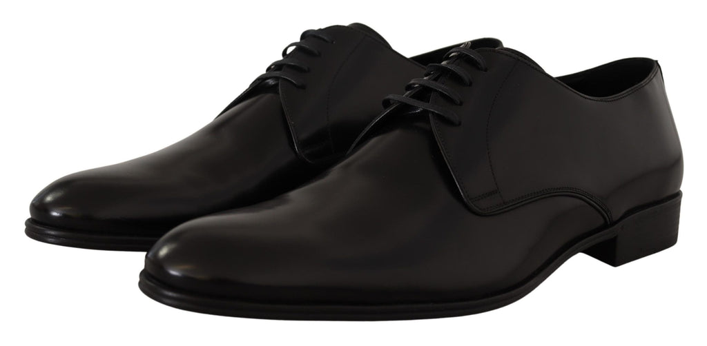 Dolce & Gabbana Schwarze Leder-Schnürschuhe für formelle Derbys
