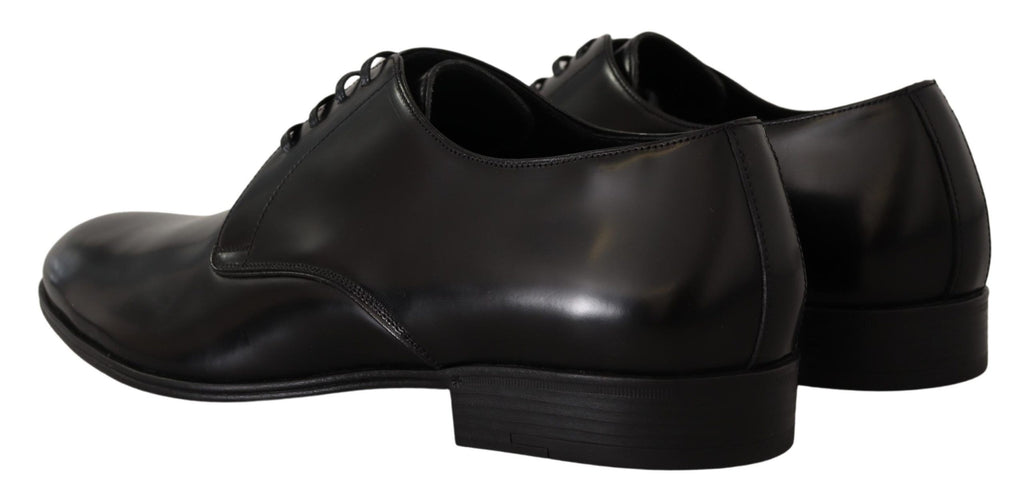 Dolce & Gabbana Schwarze Leder-Schnürschuhe für formelle Derbys
