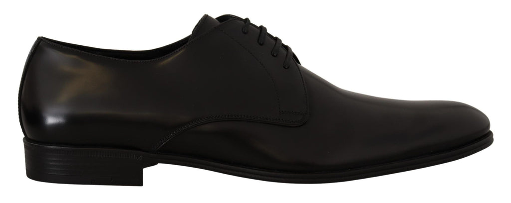 Dolce & Gabbana Schwarze Leder-Schnürschuhe für formelle Derbys