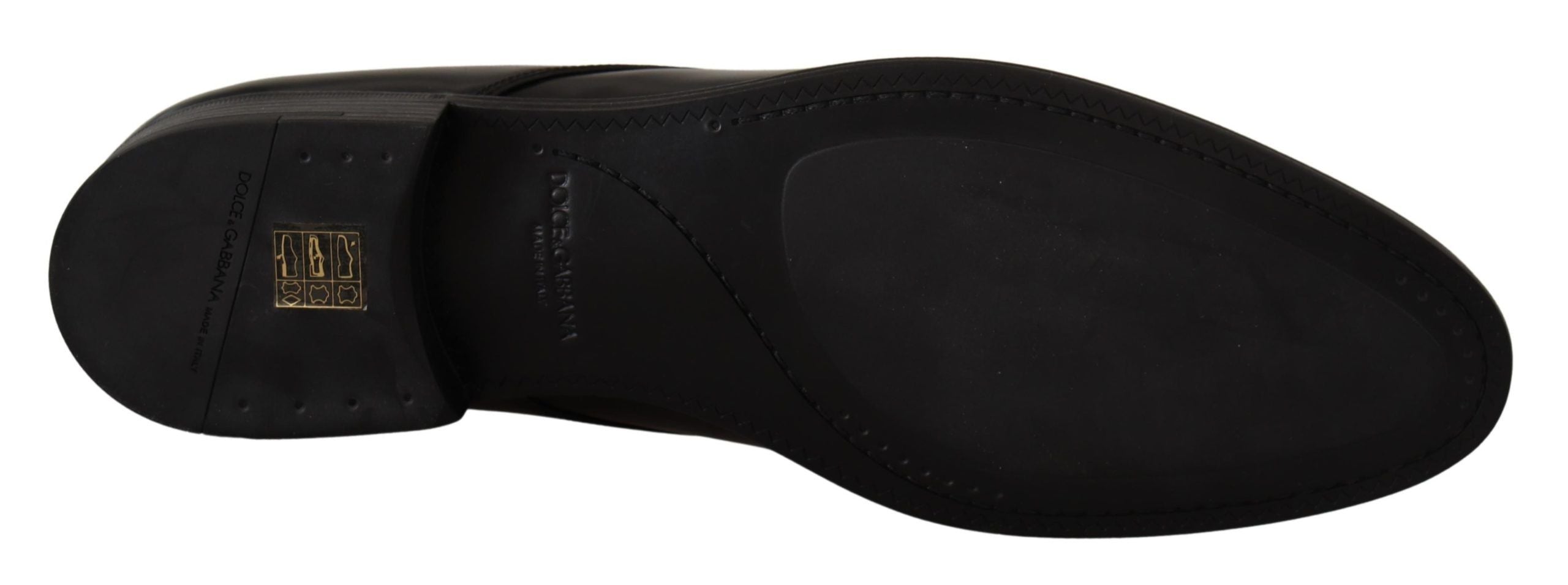 Dolce & Gabbana Schwarze Leder-Schnürschuhe für formelle Derbys