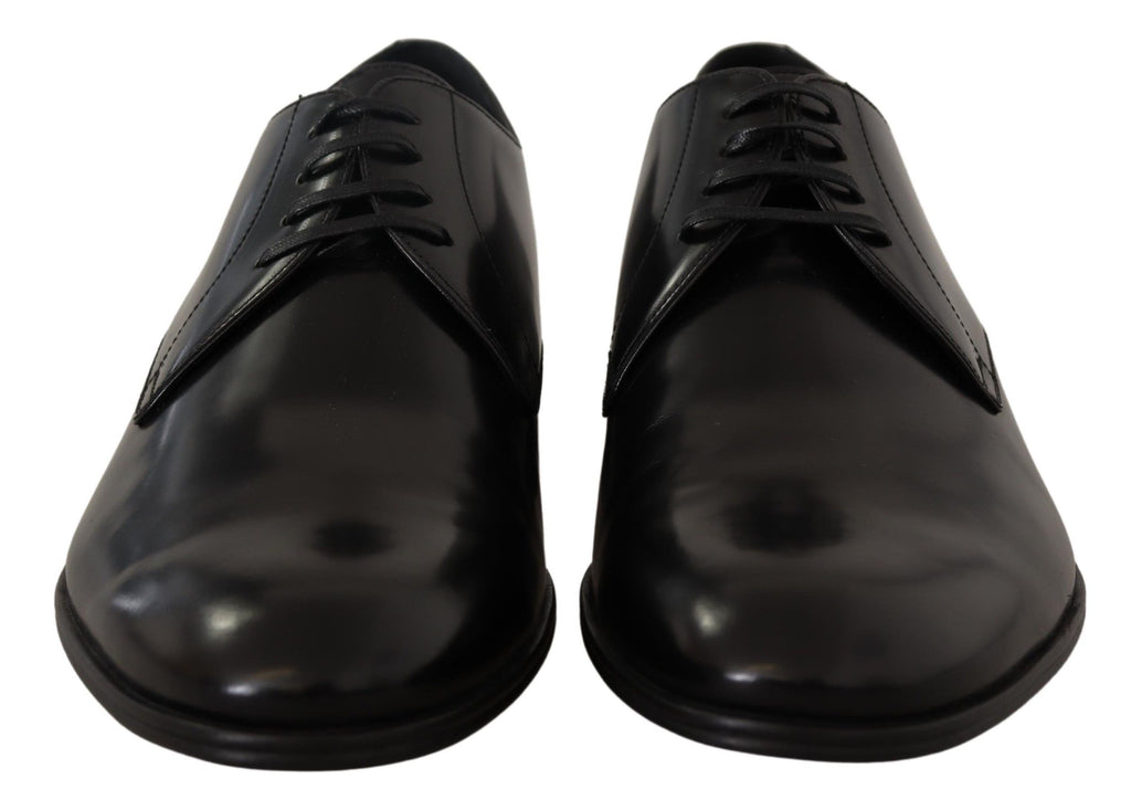 Dolce & Gabbana Schwarze Leder-Schnürschuhe für formelle Derbys