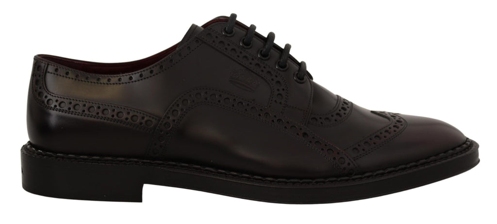 Dolce & Gabbana Lila Leder Oxford Wingtip Formelle Schuhe