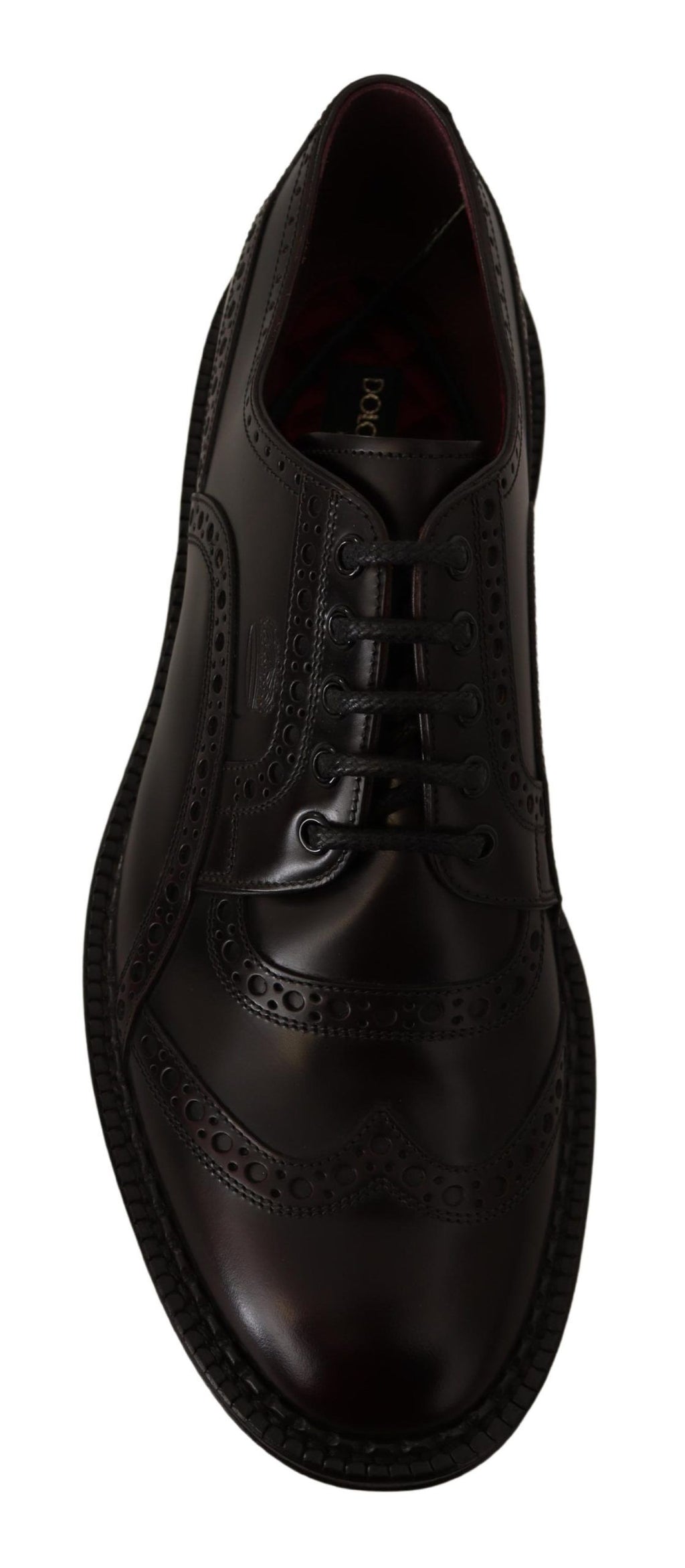 Dolce & Gabbana Lila Leder Oxford Wingtip Formelle Schuhe