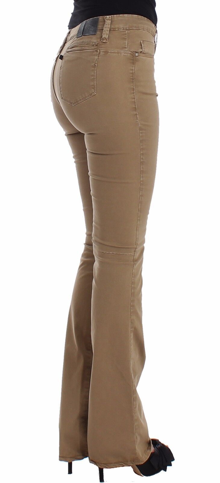 Costume National Beige Geradbeinige Denim-Hose Stretch-Jeans