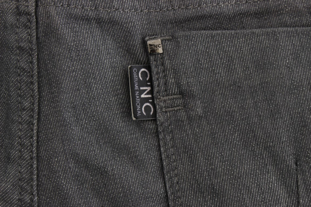 Costume National Graue Slim Fit Jeans aus Baumwollmischung