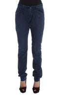 Costume National Blaue Denim-Jeans aus Baumwollmischung